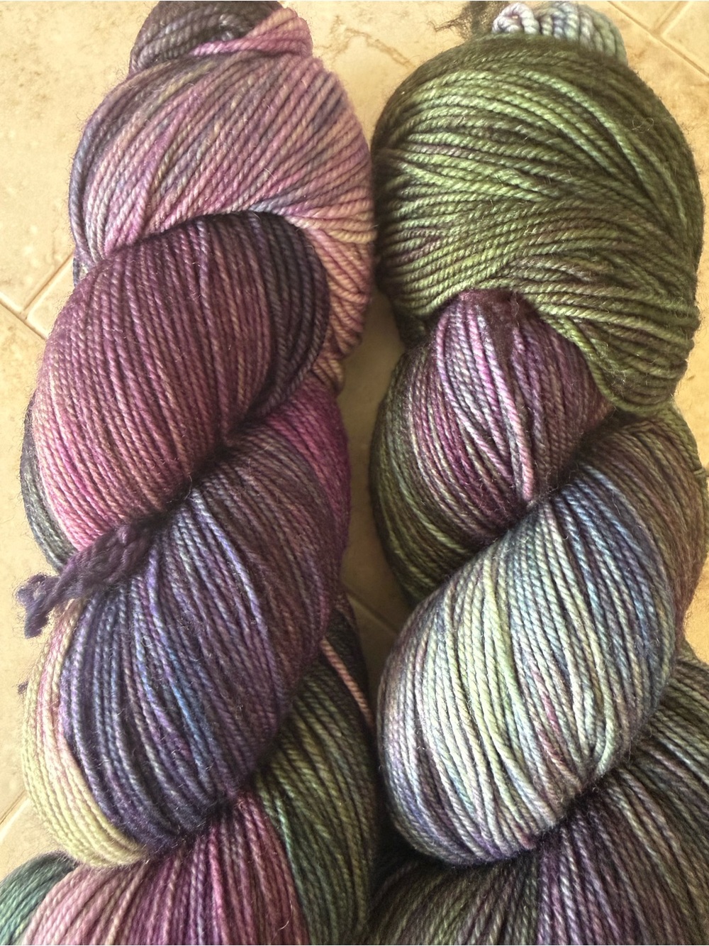 Malabrigo Sock Yarn - Variegated Purple & Green 863 Zarzamora - Picture 4 of 5